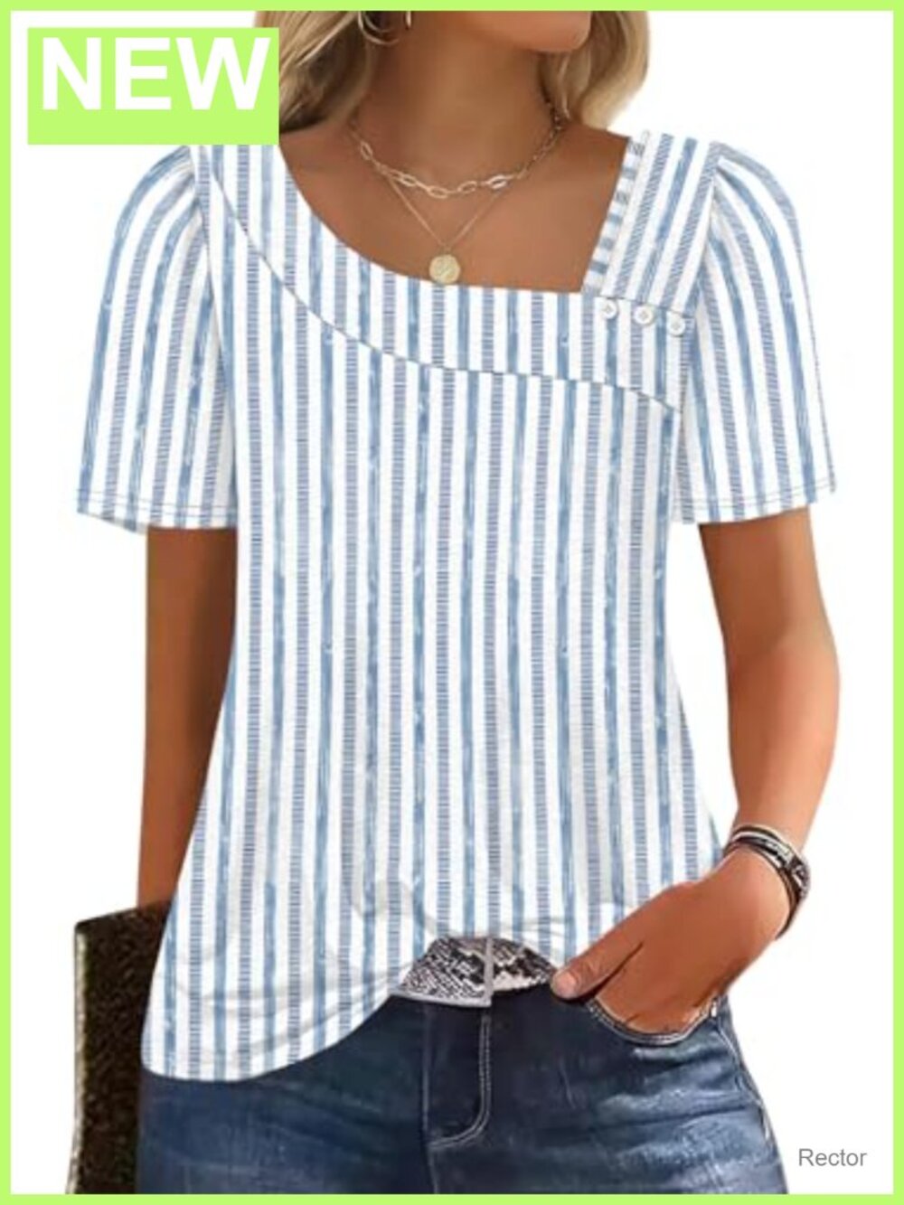 Womens Square Neck Puff Sleeve Top Short Sleeve Blouse Summer Shirt